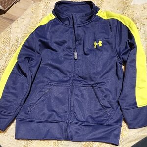 Under Armour Blue and Neon Yellow Track Jacket